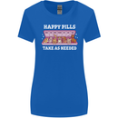 Happy Pills Antidepressants Dogs Womens Wider Cut T-Shirt Royal Blue