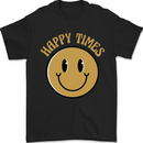 Happy Times Acid LSD Trippy Mens T-Shirt 100% Cotton Black