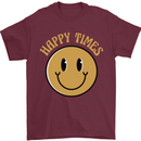 Happy Times Acid LSD Trippy Mens T-Shirt 100% Cotton Maroon