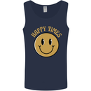 Happy Times Acid LSD Trippy Mens Vest Tank Top Navy Blue