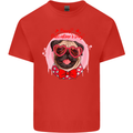 Happy Valentines Day Pug Dog Kids T-Shirt Childrens Red