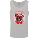 Happy Valentines Day Pug Dog Mens Vest Tank Top Sports Grey