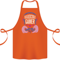 Hardcore Gamer Video Games Cotton Apron 100% Organic Orange