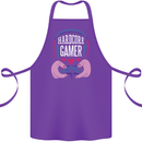 Hardcore Gamer Video Games Cotton Apron 100% Organic Purple