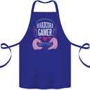 Hardcore Gamer Video Games Cotton Apron 100% Organic Royal Blue