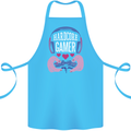 Hardcore Gamer Video Games Cotton Apron 100% Organic Turquoise