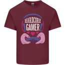 Hardcore Gamer Video Games Mens Cotton T-Shirt Tee Top Maroon