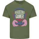 Hardcore Gamer Video Games Mens Cotton T-Shirt Tee Top Military Green