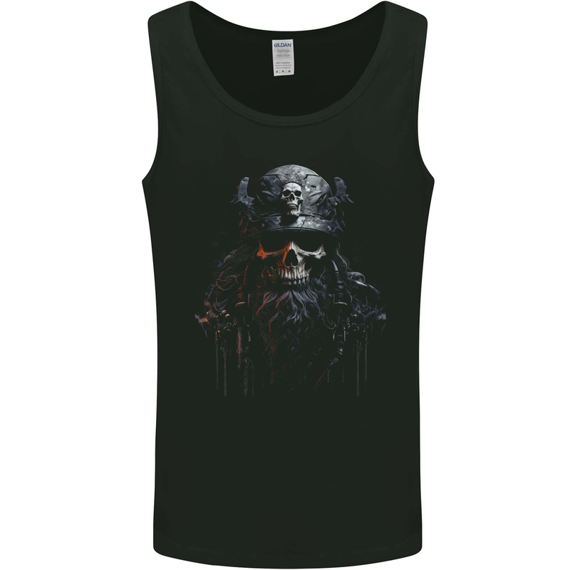 Hardknock Warrior Skull Viking Mens Vest Tank Top Black