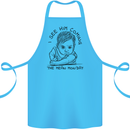 Hate Mondays Funny Work Office Humour Cotton Apron 100% Organic Turquoise
