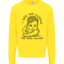 Hate Mondays Funny Work Office Humour Kids Sweatshirt Jumper Yellow