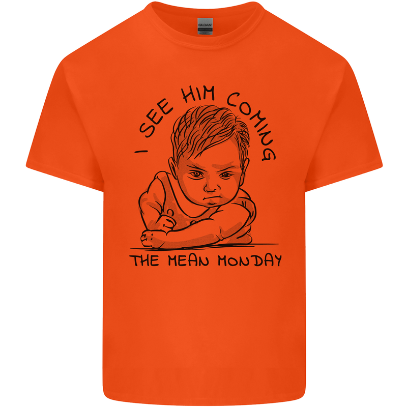 Hate Mondays Funny Work Office Humour Kids T-Shirt Childrens Orange