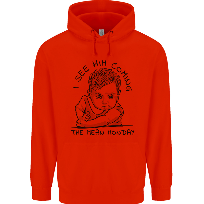 Hate Mondays Funny Work Office Humour Mens 80% Cotton Hoodie Bright Red