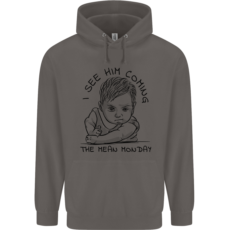 Hate Mondays Funny Work Office Humour Mens 80% Cotton Hoodie Charcoal
