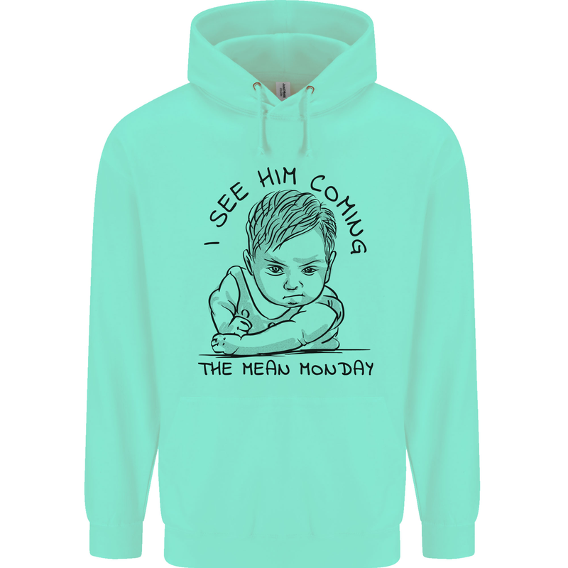 Hate Mondays Funny Work Office Humour Mens 80% Cotton Hoodie Peppermint