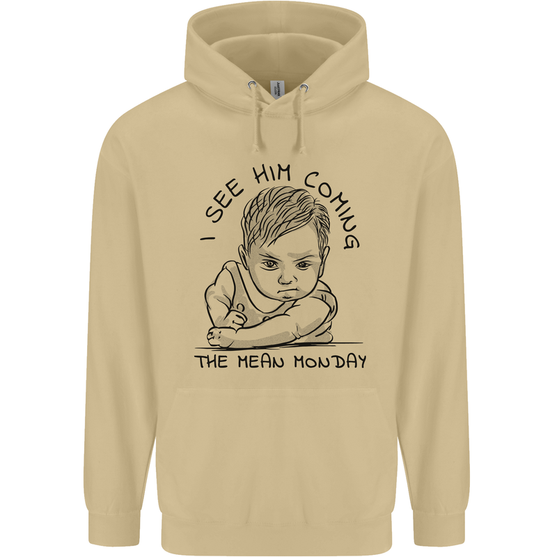 Hate Mondays Funny Work Office Humour Mens 80% Cotton Hoodie Sand