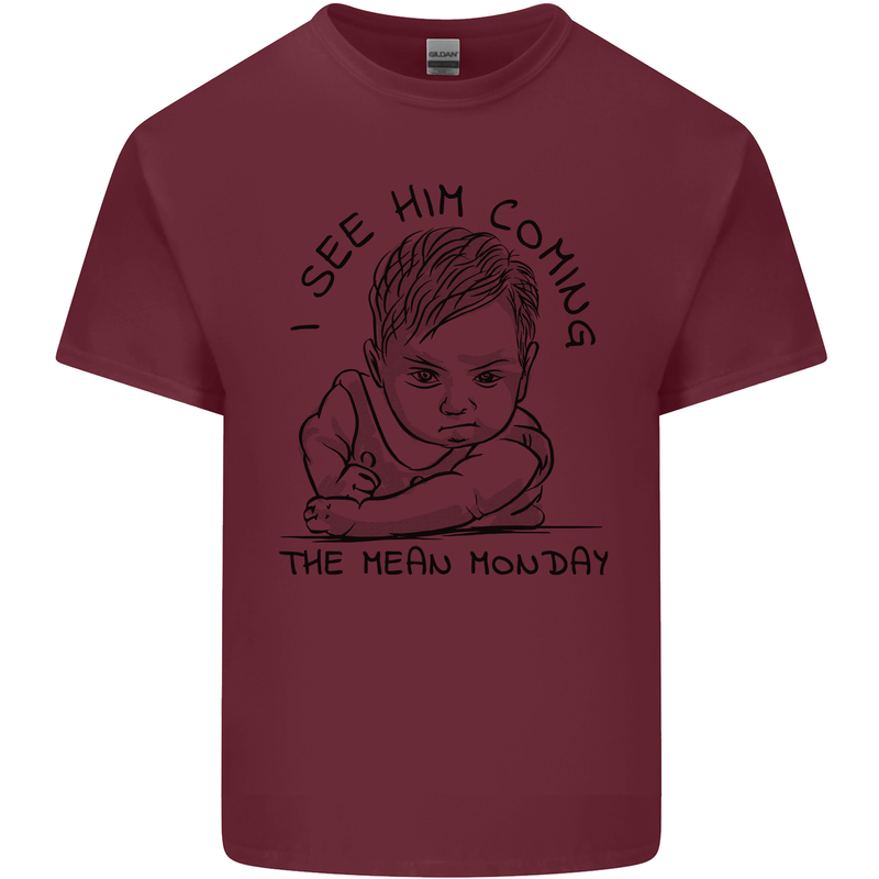 Hate Mondays Funny Work Office Humour Mens Cotton T-Shirt Tee Top Maroon