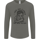 Hate Mondays Funny Work Office Humour Mens Long Sleeve T-Shirt Charcoal