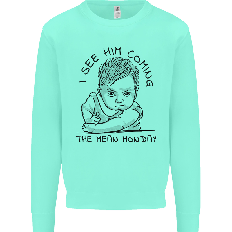 Hate Mondays Funny Work Office Humour Mens Sweatshirt Jumper Peppermint