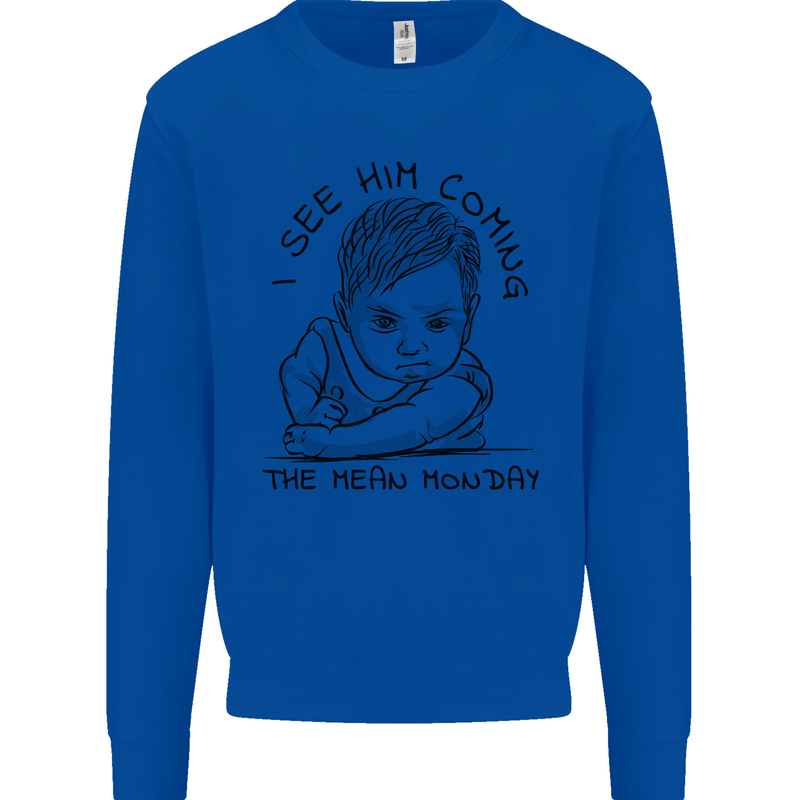 Hate Mondays Funny Work Office Humour Mens Sweatshirt Jumper Royal Blue