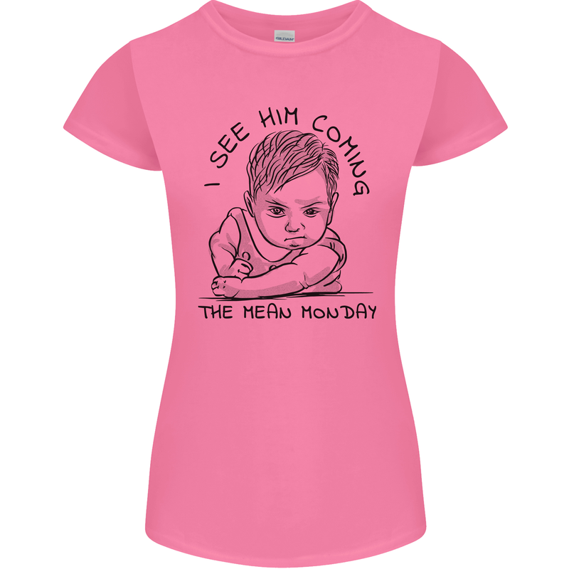 Hate Mondays Funny Work Office Humour Womens Petite Cut T-Shirt Azalea