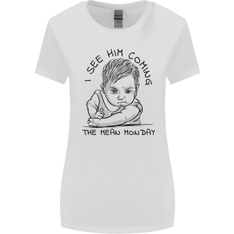 Hate Mondays Funny Work Office Humour Womens Wider Cut T-Shirt White