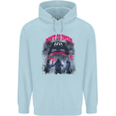 Haunted House Halloween Ghosts Spooks Childrens Kids Hoodie Light Blue
