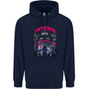 Haunted House Halloween Ghosts Spooks Childrens Kids Hoodie Navy Blue