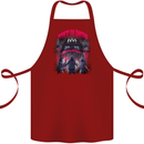 Haunted House Halloween Ghosts Spooks Cotton Apron 100% Organic Maroon