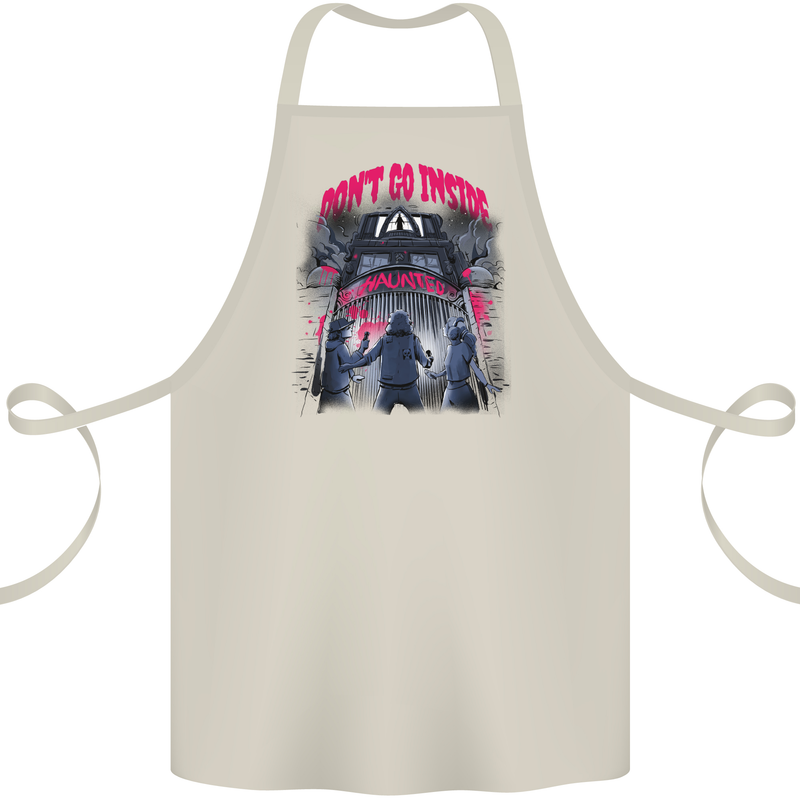 Haunted House Halloween Ghosts Spooks Cotton Apron 100% Organic Natural