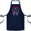 Haunted House Halloween Ghosts Spooks Cotton Apron 100% Organic Navy Blue