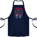 Haunted House Halloween Ghosts Spooks Cotton Apron 100% Organic Navy Blue