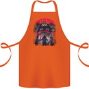 Haunted House Halloween Ghosts Spooks Cotton Apron 100% Organic Orange