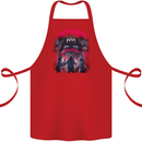 Haunted House Halloween Ghosts Spooks Cotton Apron 100% Organic Red