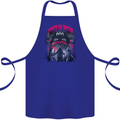 Haunted House Halloween Ghosts Spooks Cotton Apron 100% Organic Royal Blue