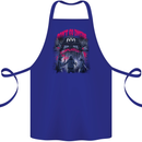 Haunted House Halloween Ghosts Spooks Cotton Apron 100% Organic Royal Blue