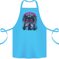 Haunted House Halloween Ghosts Spooks Cotton Apron 100% Organic Turquoise