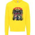Haunted House Halloween Ghosts Spooks Kids Sweatshirt Jumper Yellow