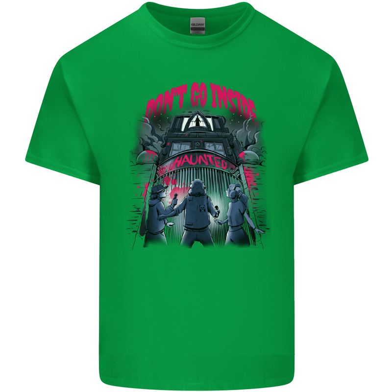 Haunted House Halloween Ghosts Spooks Kids T-Shirt Childrens Irish Green