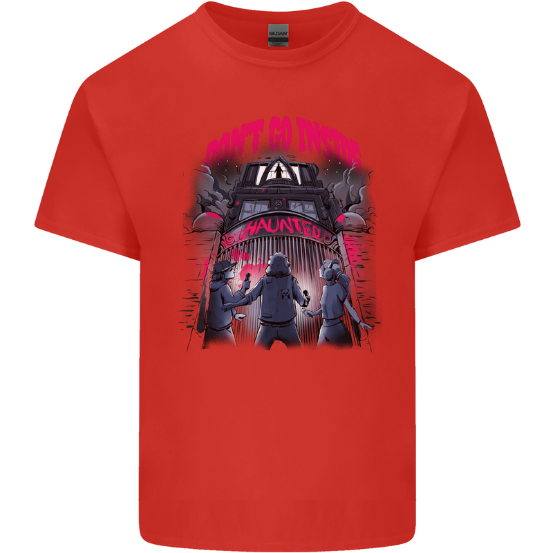 Haunted House Halloween Ghosts Spooks Kids T-Shirt Childrens Red