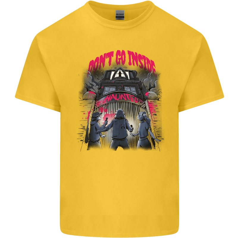 Haunted House Halloween Ghosts Spooks Kids T-Shirt Childrens Yellow