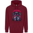 Haunted House Halloween Ghosts Spooks Mens 80% Cotton Hoodie Maroon