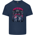 Haunted House Halloween Ghosts Spooks Mens Cotton T-Shirt Tee Top Navy Blue