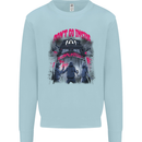 Haunted House Halloween Ghosts Spooks Mens Sweatshirt Jumper Light Blue