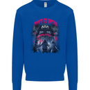 Haunted House Halloween Ghosts Spooks Mens Sweatshirt Jumper Royal Blue