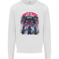 Haunted House Halloween Ghosts Spooks Mens Sweatshirt Jumper White