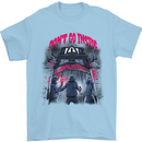 Haunted House Halloween Ghosts Spooks Mens T-Shirt 100% Cotton Light Blue
