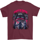 Haunted House Halloween Ghosts Spooks Mens T-Shirt 100% Cotton Maroon