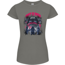 Haunted House Halloween Ghosts Spooks Womens Petite Cut T-Shirt Charcoal