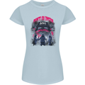 Haunted House Halloween Ghosts Spooks Womens Petite Cut T-Shirt Light Blue